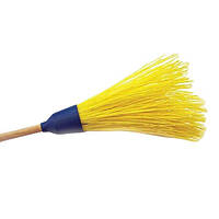 Мітла кругла з дерев'яним держаком