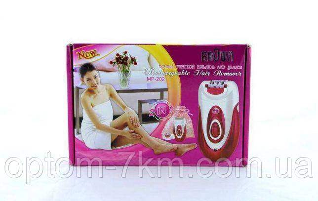 Епілятор 2 в 1 BrOwn MP 202 з насадкою для гоління S, фото 1