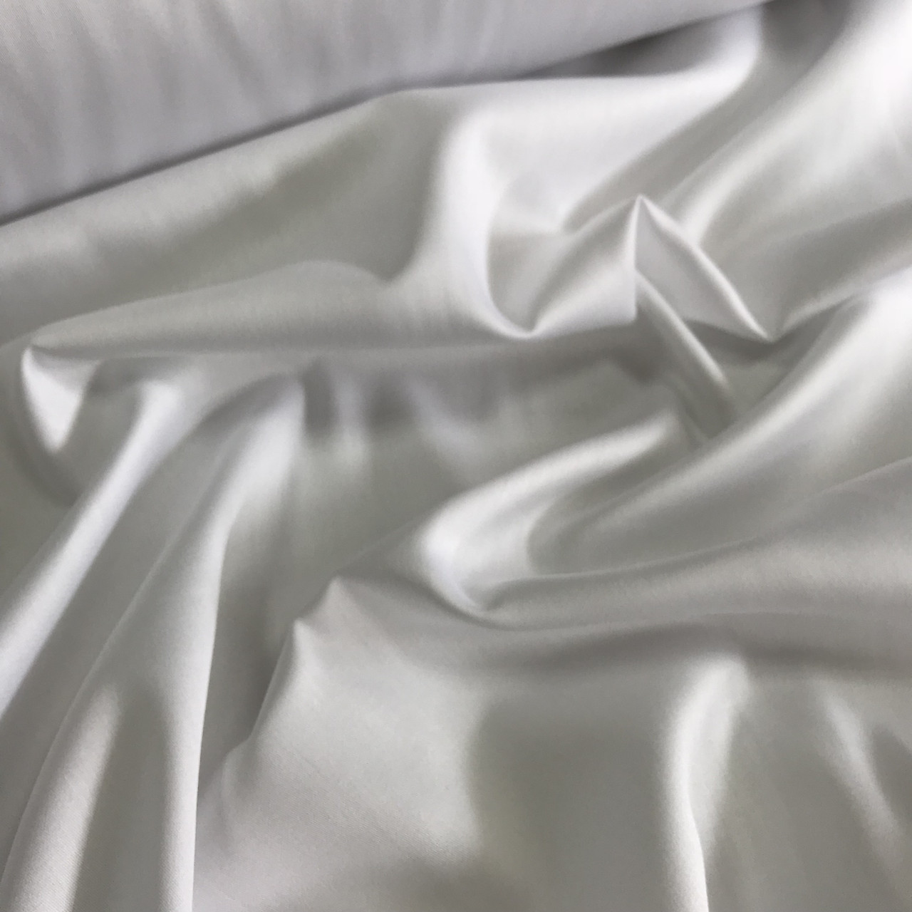 ВІДРЕЗ (0,65 * 2,4 м) Сатин білий для постільної білизни, мерсеризований (ТУРЦІЯ шир. 2,4 м) (SAT-N-0001), фото 1