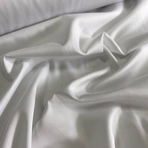 ВІДРЕЗ (0,65 * 2,4 м) Сатин білий для постільної білизни, мерсеризований (ТУРЦІЯ шир. 2,4 м) (SAT-N-0001)
