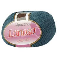 Турецкая пряжа для вязания Lanoso Alpacana №3016 джинс (ланосо альпакана) зимняя пряжа