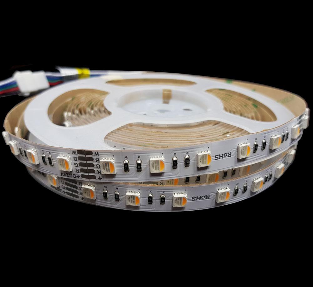 Світлодіодна стрічка RGB / WW 5050-60-IP20-RGB / WW-12-24 RD0260AC-A RGB + 2700К 4канала 24 вольта 17.6Вт Рішанг 10540