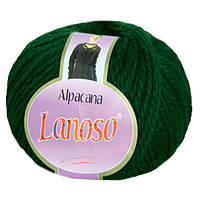 Турецька пряжа для в'язання Lanoso Alpacana No3021 зелений (ланосо альпакана) зимова пряжа