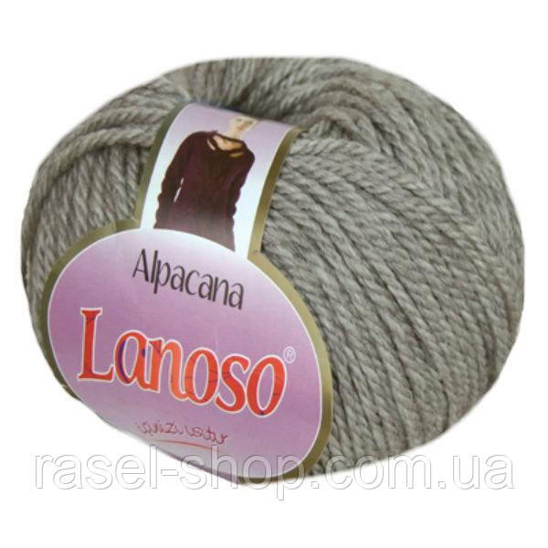 Турецька пряжа для в'язання Lanoso Alpacana No3025 сірий (ланосо альпакана) зимова пряжа