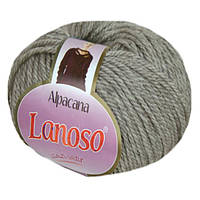 Турецкая пряжа для вязания Lanoso Alpacana №3025 серый (ланосо альпакана) зимняя пряжа