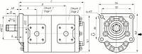 Насос шестеренчатый НШ 50-50 сдвоенный (спаренный)