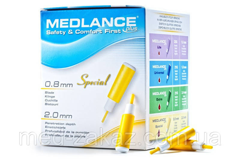 Ланцет автоматичний медичний Medlance Plus Special 0,8 мм №200