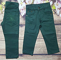 Яркие котоновые штаны для мальчика 3-7 лет (темно зеленые) опт пр.Турция