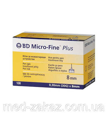 Иглы для шприц-ручек BD Micro-Fine 8 мм, 100 шт.