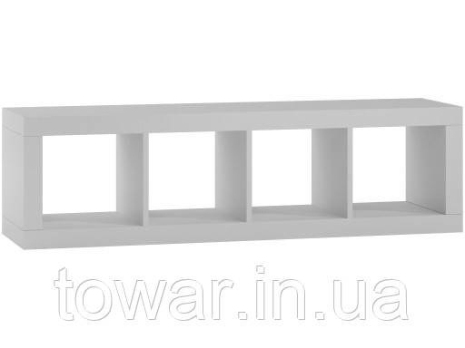 Книжкова шафа KALAX 1x4 колір білий, фото 1