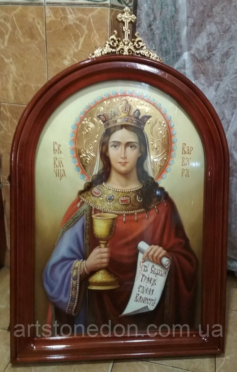 Великі ікони для храму. Ікона Свята Варвара в кіоте, фото 1