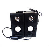 USB колонки для ПК комп'ютерні колонки D092, Чорні, фото 3