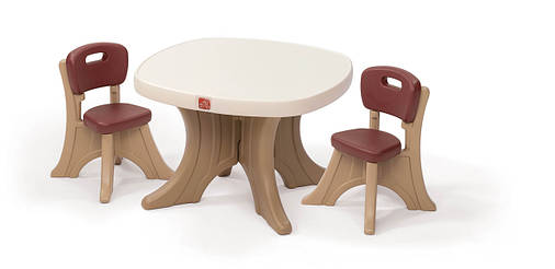 Набір: стіл і 2 стільці "TABLE & CHAIRS SET", 50х69х69см/54х34х33 см, фото 2