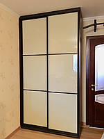 Шафа купе на замовлення зі склом lacobel Z-341