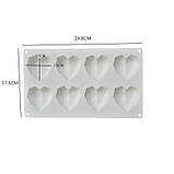 Серце грановане тістечка форма для євродесертів, фото 2