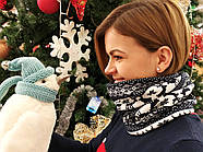 Шапка + баф Holly | Комплект зимовий | Шапка з помпоном, фото 5