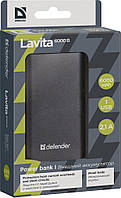 Аккумулятор внешний Defender Lavita 6000 mAh Black (83616) Power Bank УМБ