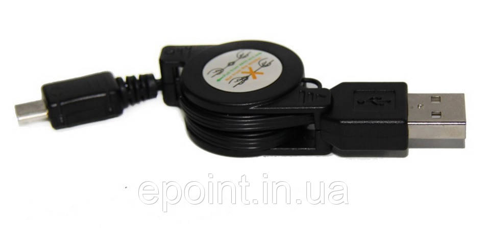 USB/Micro USB кабель розсувний, рулетка — компактний варіант