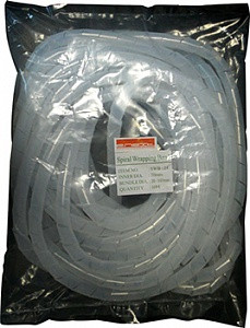 Спіральна обгортка для кабеля E.Next 6-60 мм, 10 м - прозора захист проводів