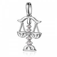 Срібна підвіска, значок зодіаку, весі