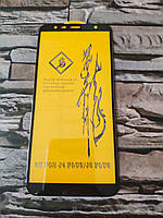  Захисне скло 6D на samsung j6 plus 2018 / j610 чорне повне покриття