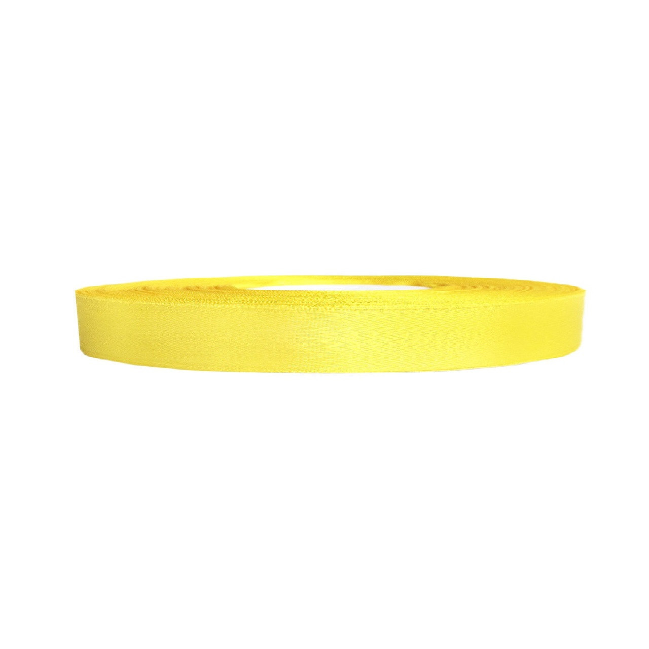 Стрічка атласна №15 жовта (0.6 см х 36 ярдів)