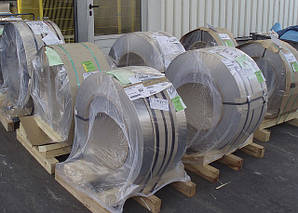 Нержавіюча сталевий стрічка ( пр-ва Німеччина ) 0,2 мм*400мм матеріал: 1,4310 (AISI 301, 12Х18Н9 ) нагартовка