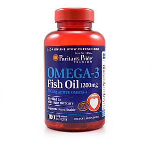 Жирні кислоти омега-3 Puritan's Pride Omega-3 Fish Oil 1200 mg 100 капс.