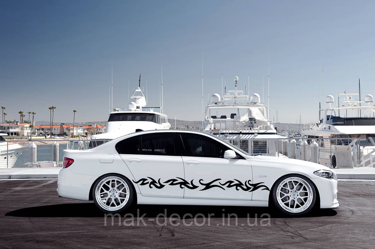 Вінілові наклейки на авто " Абстракція 027 " 18х200 см 2 шт, фото 1