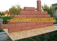 Декоративный кирпич рваный камень, бетонный блок для забора или облицовки стен, цоколя.