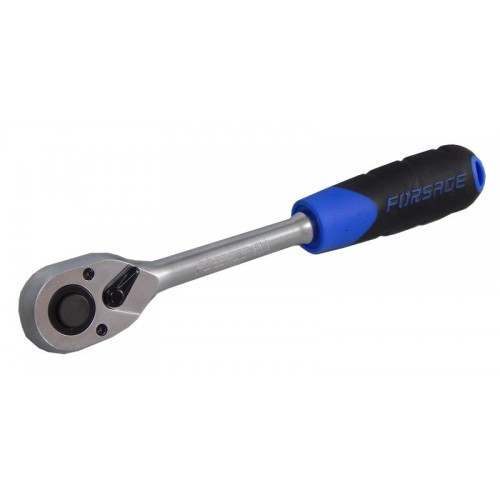 Тріскачка реверсивна 1/2"L-260мм з гумовою ручкою (45зуб)
