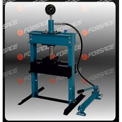 Прес настільний гідравлічний з манометром і виносним насосом 12т (висота: 0-340мм, ширина: 400мм) F-TY12001