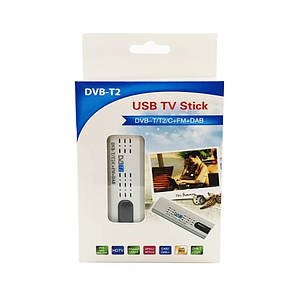 TV тюнер USB, приставка ТВ DVB-T2 для ПК або ноутбука + FM