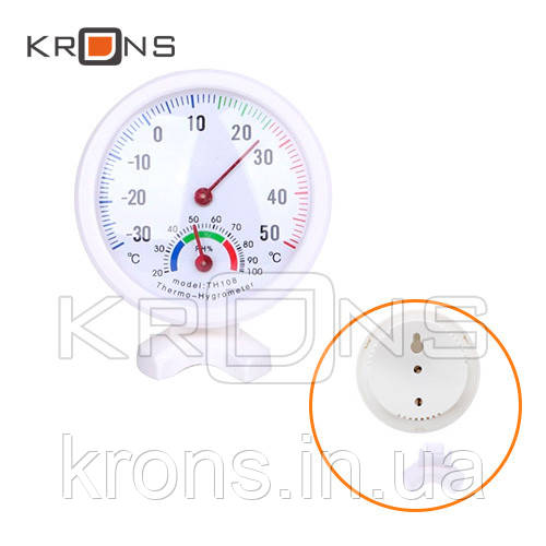 Термометр гігрометр механічний на ніжці TH108, фото 1
