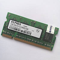 Оперативная память для ноутбука Elpida SODIMM DDR2 1Gb 800MHz 6400s CL6 (EBE11UE6ACUA-8G-E) Б/У