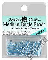 82054 бисер Mill Hill, Aqua Blue Medium Bugle Beads