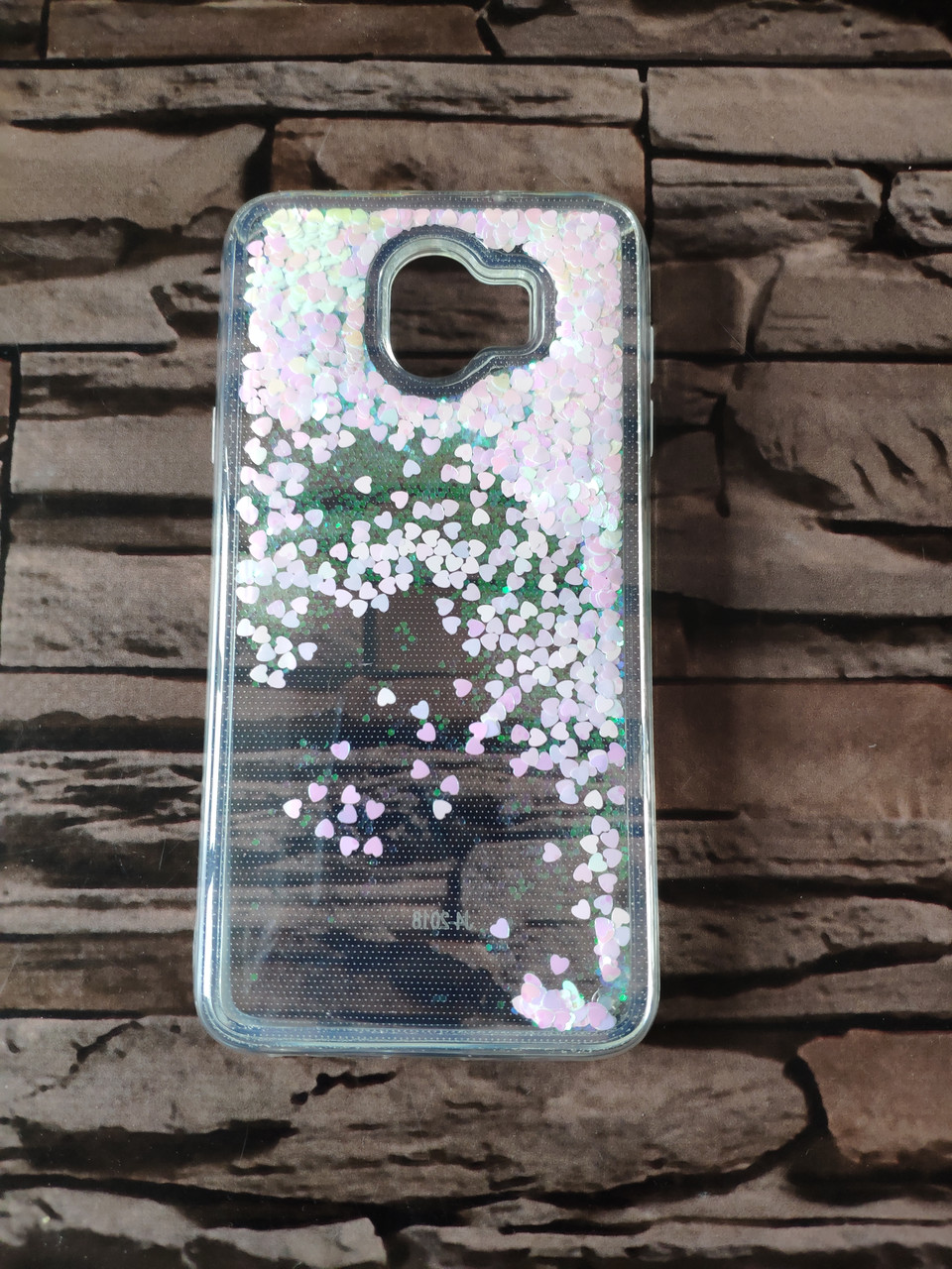 Чохол на samsung j4 2018 / j400 перетікає рожеве серце