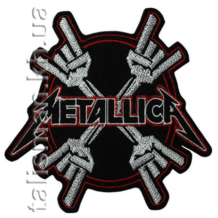 Нашивка з вишивкою METALLICA Hands, фото 1