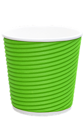 Стакан гофрований RIPPLE GREEN 110 мл. 25 шт.