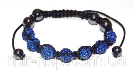Браслет Шамбала сині стрази, фото 1
