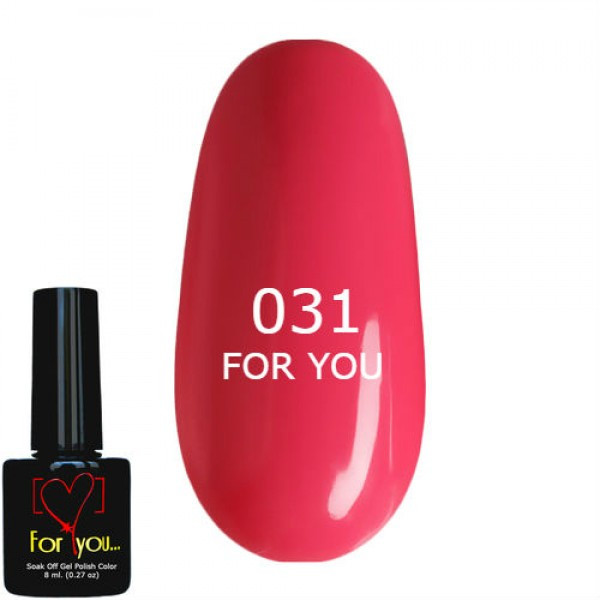 Гель-лак Рожевий теплий FOR YOU No 031 8 мл