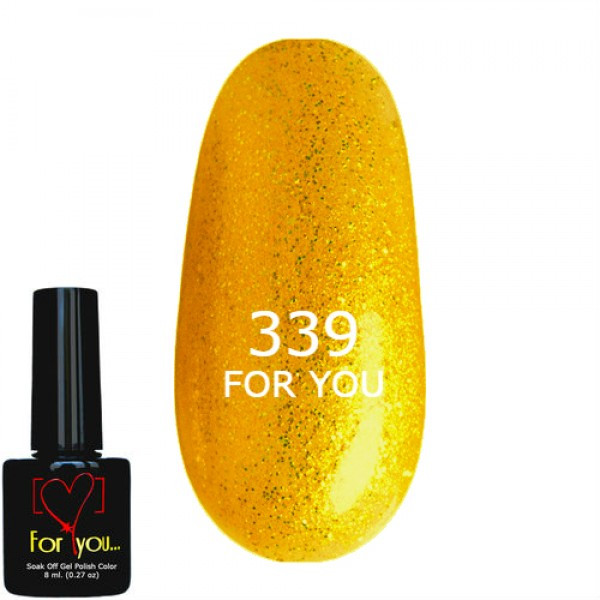 Гель-лак Золотий Темний FOR YOU No 339 8 мл