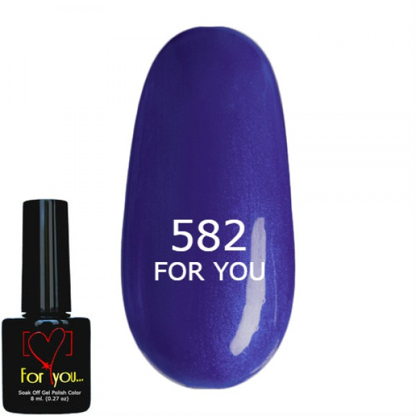 Гель-лак Темно-синій FOR YOU No 582 8 мл