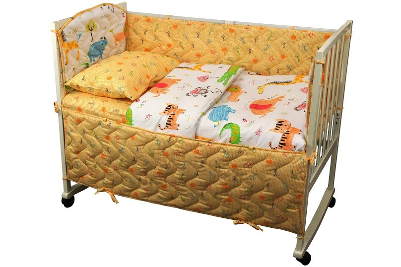 Дитячий постільний набір у ліжечко 120х60 см 4 предмети Джунглі ТМ "Руно"