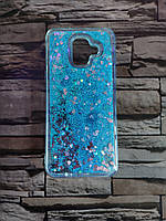 Чохол на samsung A6 2018 перетікальний синій