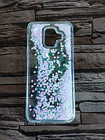 Чохол на samsung A6 2018 перетікає рожеве серце