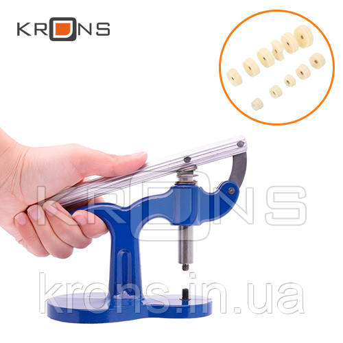 Прес для закривання кришок і скла годинників, 12 насадок, фото 1