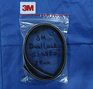 Самоклеючі застібки ЗМ Dual-Lock SJ3551 - 400 грибків на дюйм2 (62 шт/см2), 25 мм, акрил, чорний, фото 2