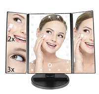 Косметическое тройное зеркало с сенсорным экраном и увеличителем,LED зеркало Magic Makeup Mirror