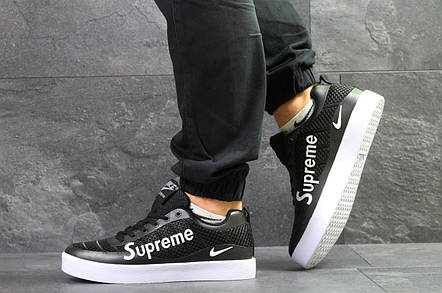 Чоловічі кросівки Supreme,чорно-білі 43р, фото 2
